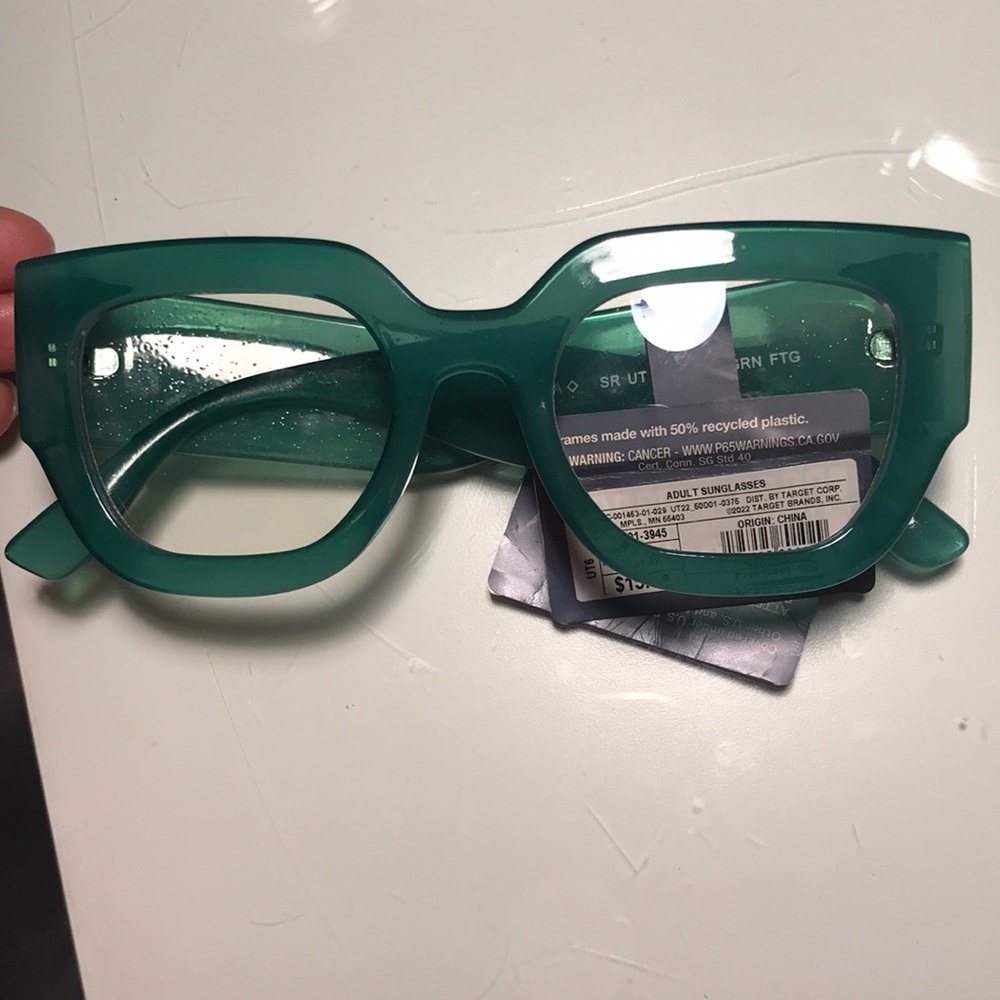 Target green blue light filtering glasses/ fashion/statement glasses